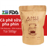 500GR Cà phê sữa ANNI COFFEE Buôn Mê Thuột - Lâm Đồng (Bột/Hạt) - Có vị đắng nhẹ, thơm vừa, vị chua thanh cuốn hút