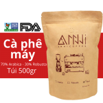 500GR Cà phê máy ANNI COFFEE Dạng hạt Buôn Mê Thuột - Lâm Đồng - Có vị đắng nhẹ, hương thơm, vị chua thanh cuốn hút