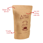 500GR Cà phê sữa ANNI COFFEE Buôn Mê Thuột - Lâm Đồng (Bột/Hạt) - Có vị đắng nhẹ, thơm vừa, vị chua thanh cuốn hút