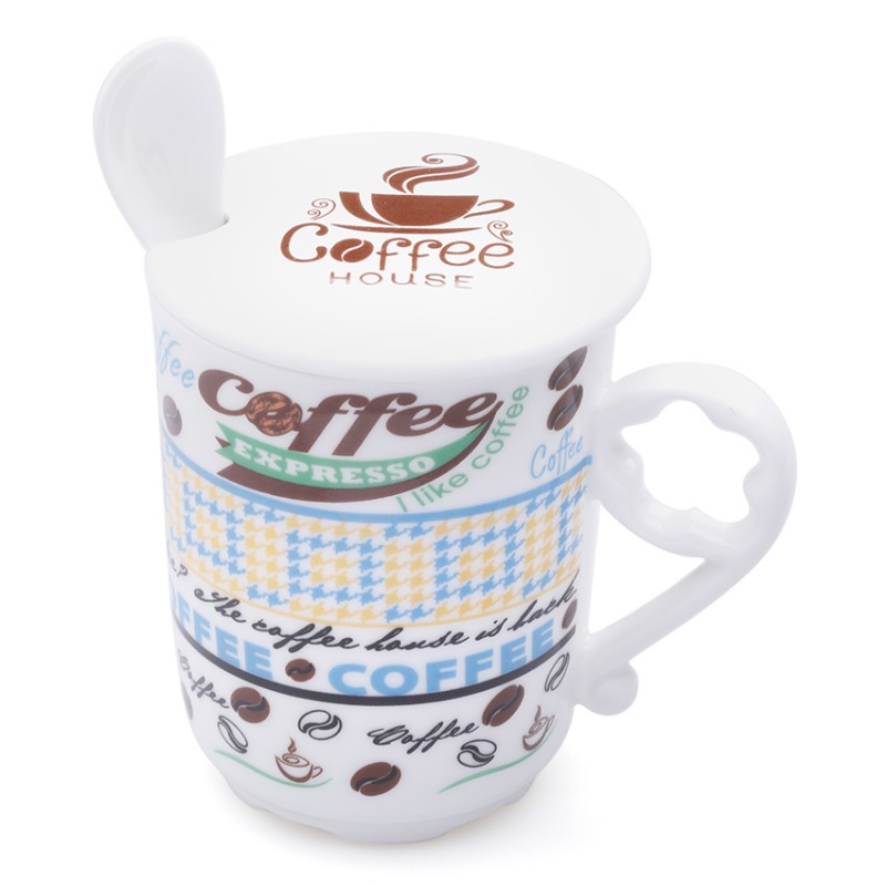 bộ ly sứ coffee (xanh)