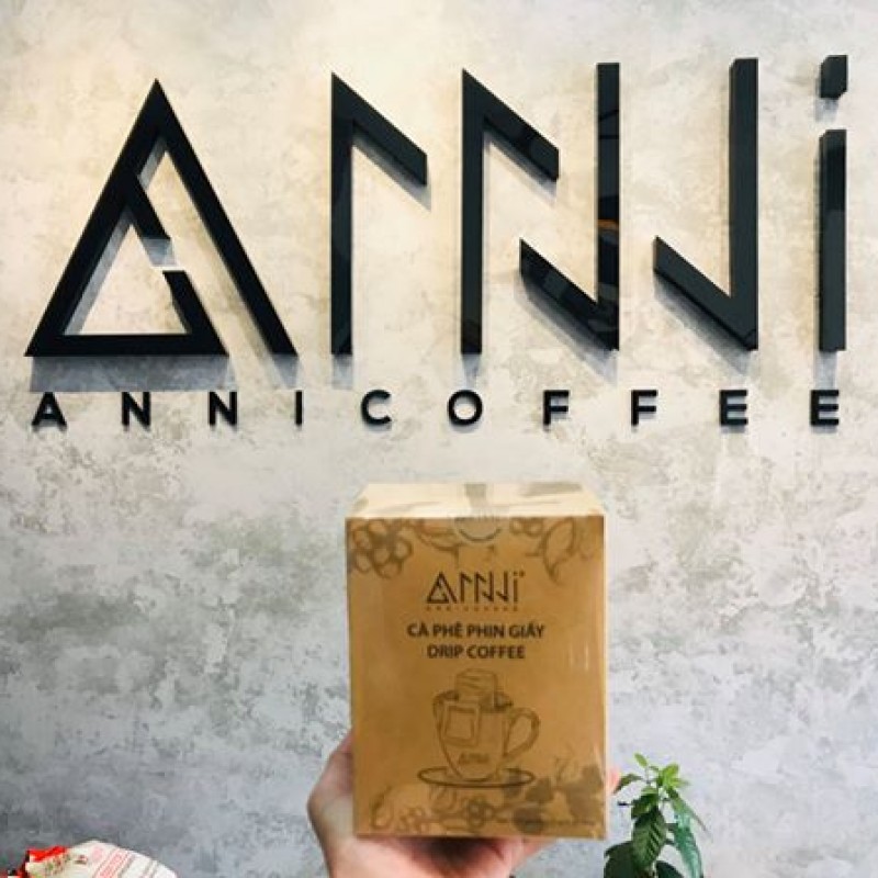 Cà phê phin giấy ANNI COFFEE - Drip Coffee - (10 Gói x 15g) 100% Arabica & Robusta nguyên chất Kèm gói đường bên trong